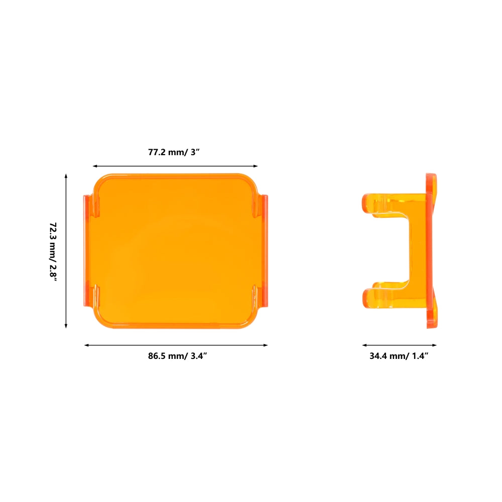 FA Series 4 Inch LED Pod Lights Dark Amber Cover Light Shield Cover