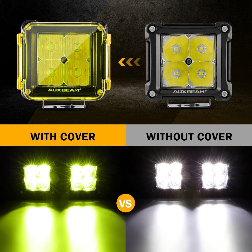 FA Series 4 Inch LED Pod Lights Amber Cover Light Shield Cover