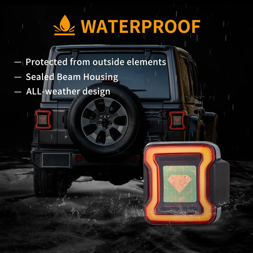 OLED Tail Light Assembly With Animation Effects For 2018-2020 Jeep Wrangler JL JLU