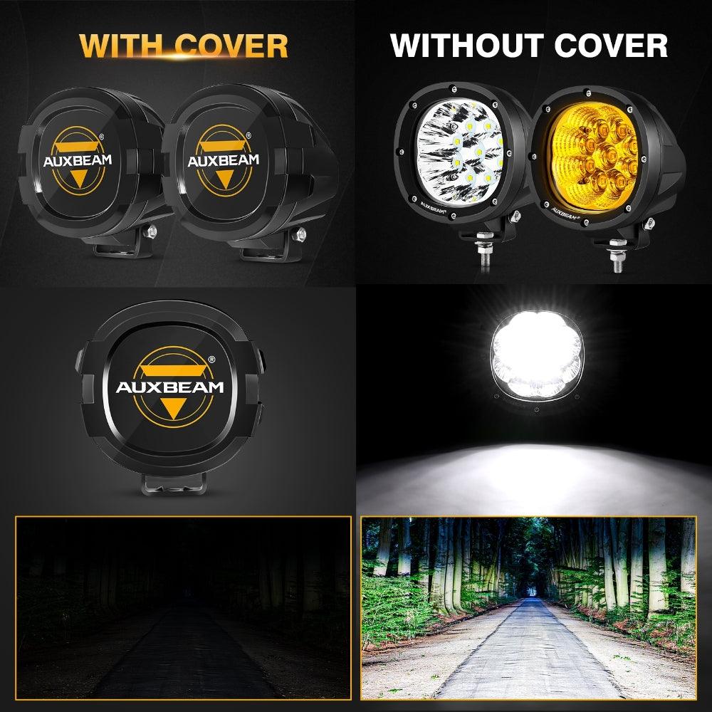 P4 Series 4 Inch Round LED Pod Lights Black Cover Light Shield Cover