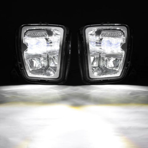 (2pcs/set) 36W LED Fog Lights for Dodge Ram 1500 2013 2014 2015 2016 2017 2018 (Chrome)