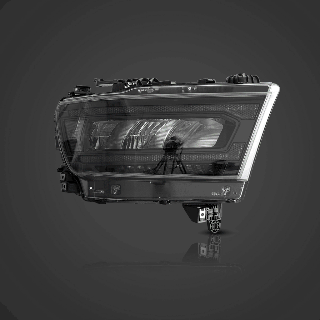 LED Headlight Assembly Reflection Bowl Chrome For 2019-2023 Dodge Ram 1500 5th Gen(DT)