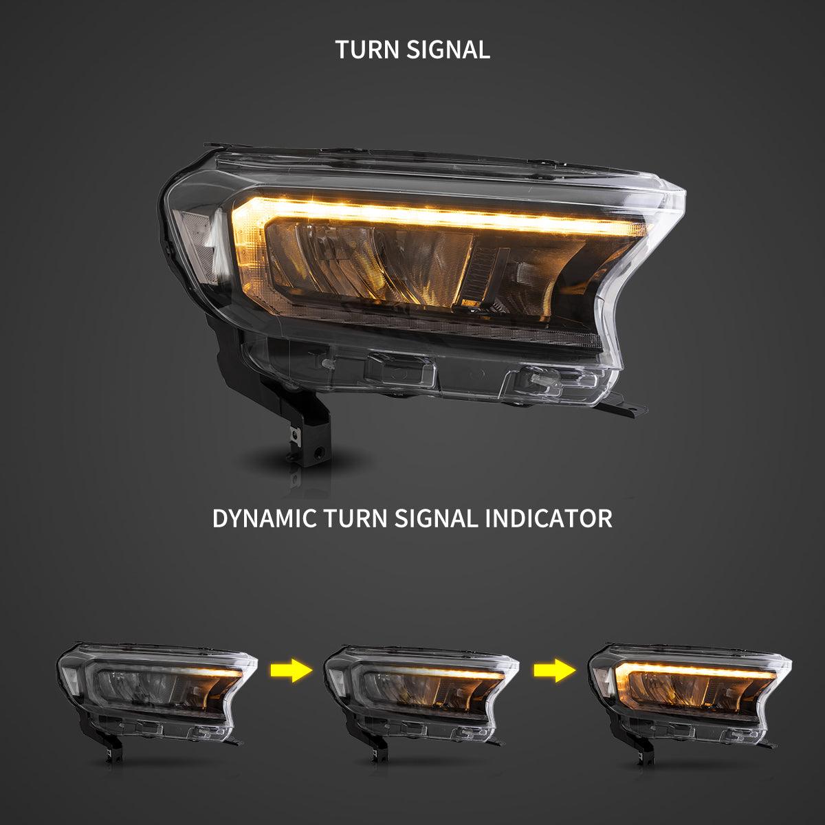 LED Headlight Assembly Reflection Bowl For 2016-2021 Ford Ranger 3th Gen P375