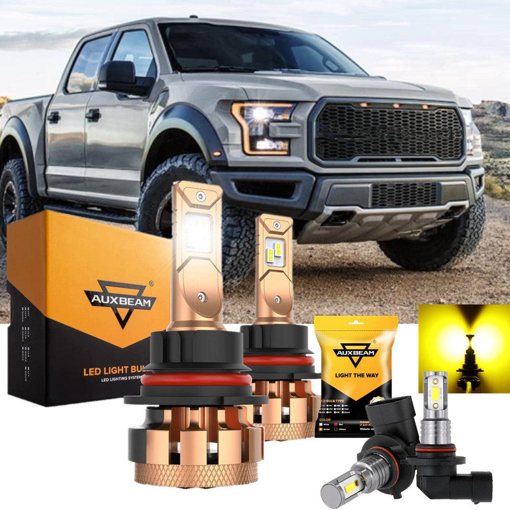 For 2001-2004 Ford F350 Super Duty F-16 Plus Series 9007 Built-in Canbus Automotive Grade 14000LM LED Light Bulbs High Low Beam Bundle