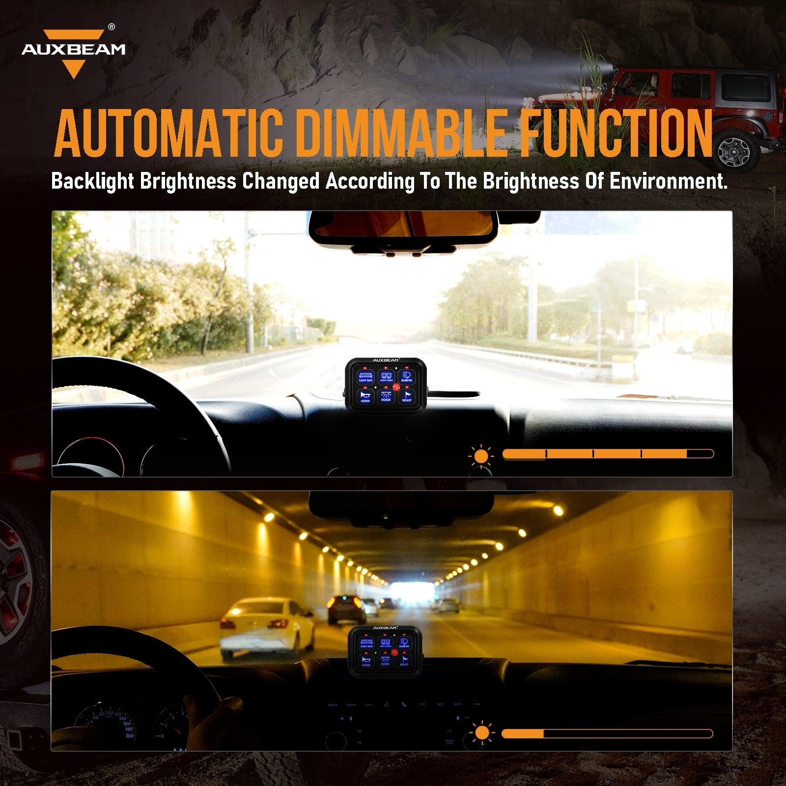 Single Series 6 Gang (BC60) LED Switch Panel, Off Road Light Controller (Blue)