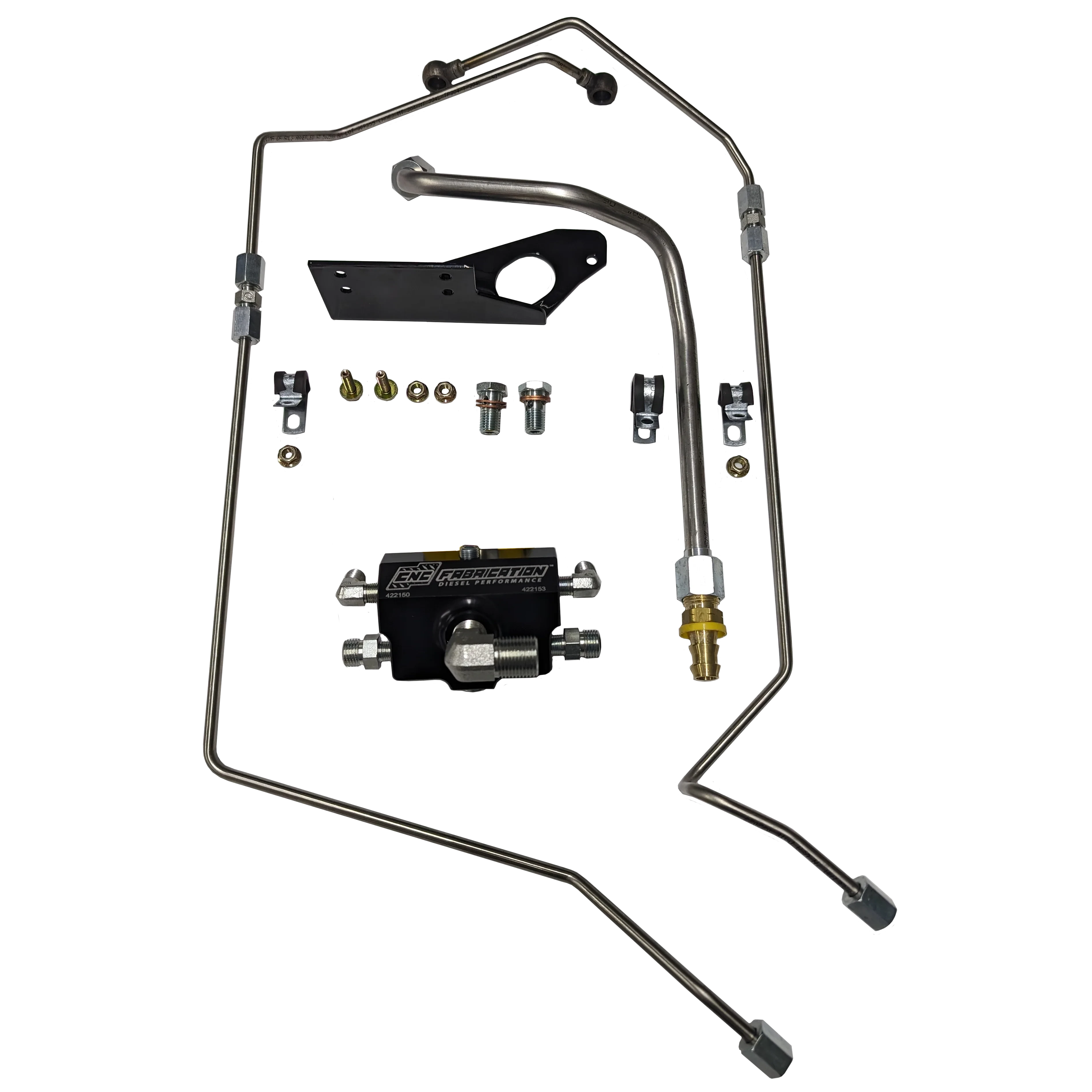 CNC Fab 4-Line Feed Fuel Line Kit - 6.0 Powerstroke (2003-2007)