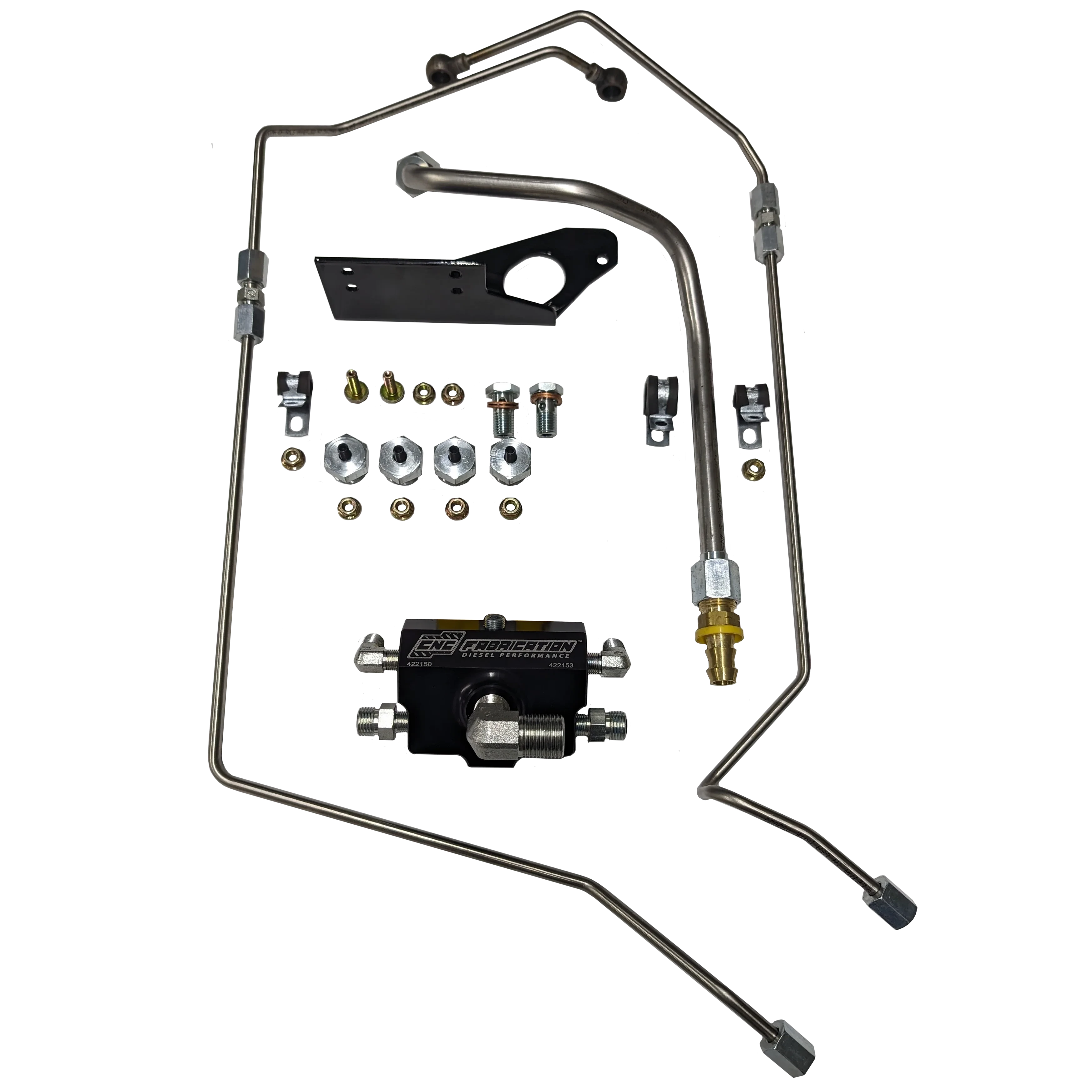CNC Fab 4-Line Feed Fuel Line Kit - 6.0 Powerstroke (2003-2007)