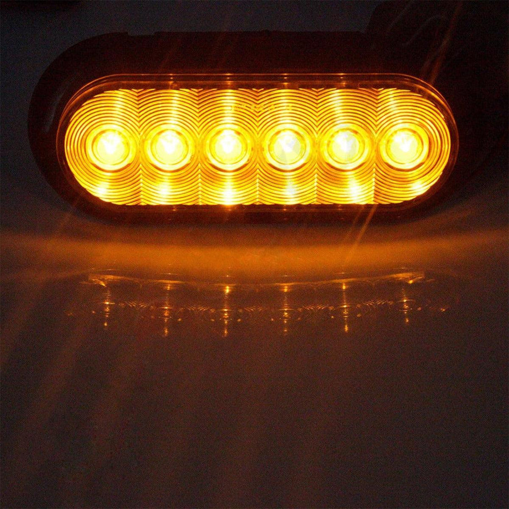 (2pcs/set) 6'' OVAL SIDE MARKER/STOP/TURN SIGNAL LIGHTS
