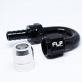 Crimp-On Swivel Hose End – 150 Degree AN