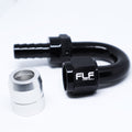 Crimp-On Swivel Hose End – 180 Degree AN