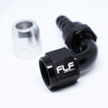 Crimp-On Swivel Hose End – 90 Degree AN
